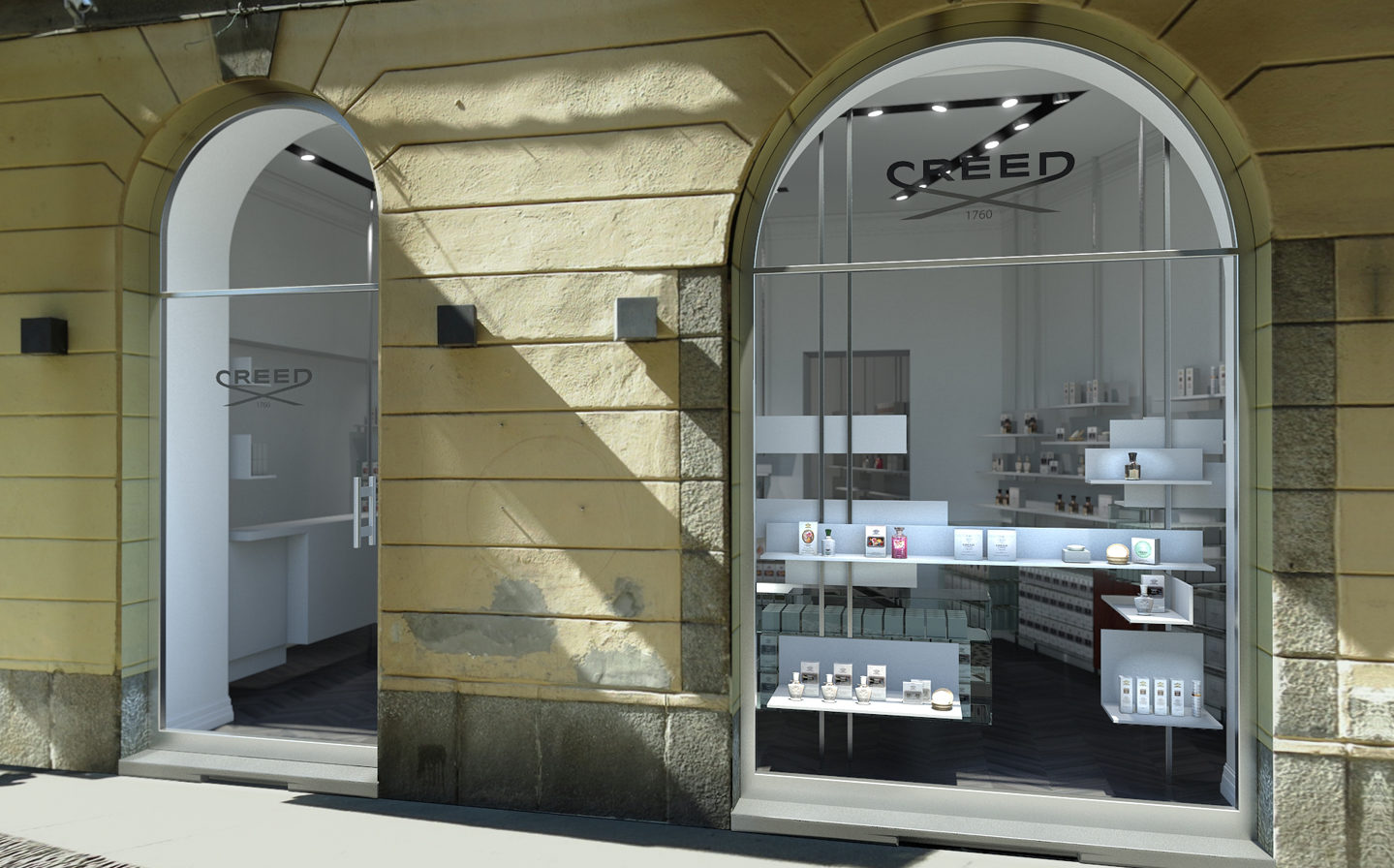 Rendering Concept Store per C+Farinaro Architetti