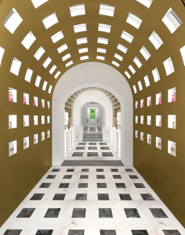 Architetto Domenico Farinaro Rendering progetto allestimento negozio Creed Roma